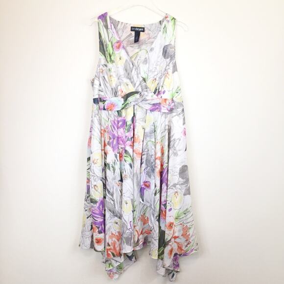 Lane Bryant | Floral Metallic Dress | Sz 16 - Picture 1 of 5